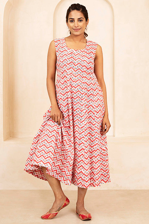Shuddhi White Sleeveless Dress
