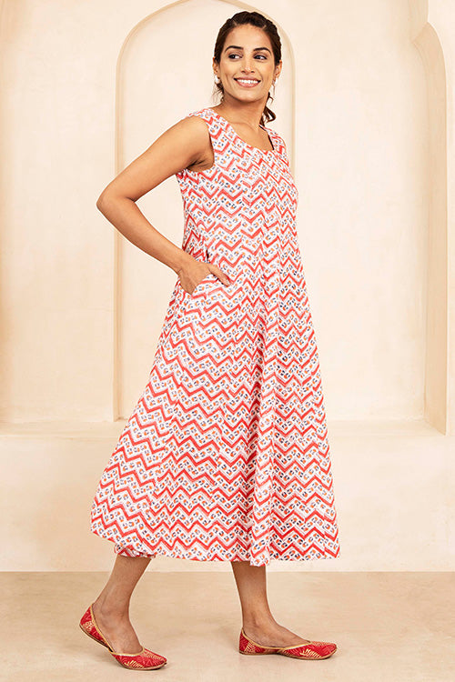 Shuddhi White Sleeveless Dress