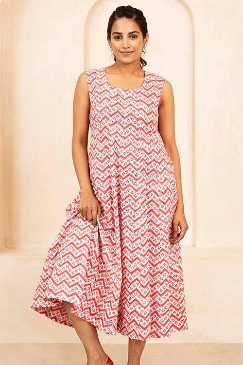 Shuddhi White Sleeveless Dress