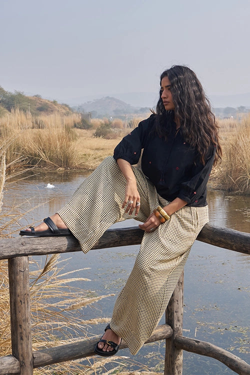 Dharan "Black Grid Pants"