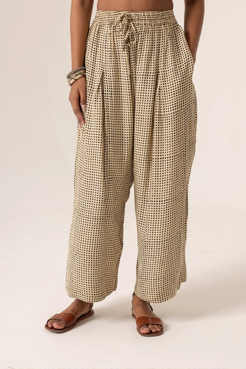 Dharan "Black Grid Pants"