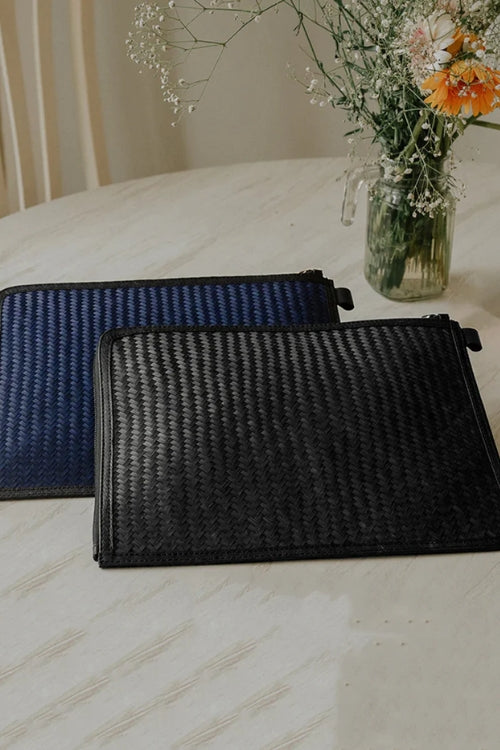 Kadam Haat Handmade Sitalpati Laptop Sleeve  - 13"/16" - Black