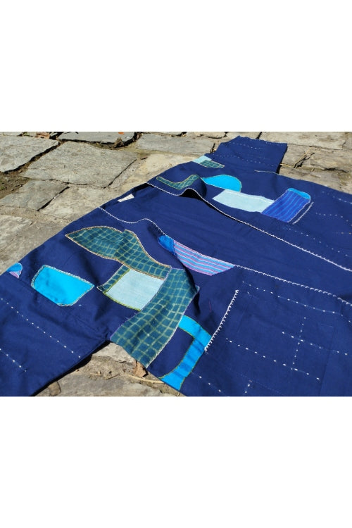 Patch Over Patch Indigo Curve Jacket