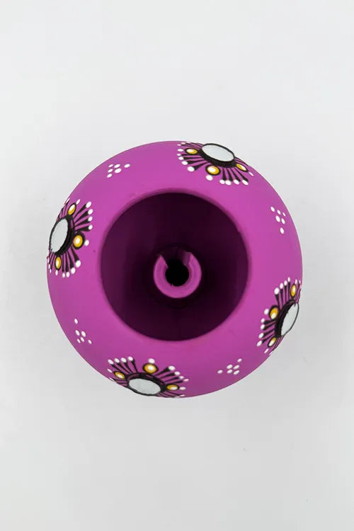 Antarang- Traditional Oil Lamps- Akhand Diyas- Purple(Set Of 2)