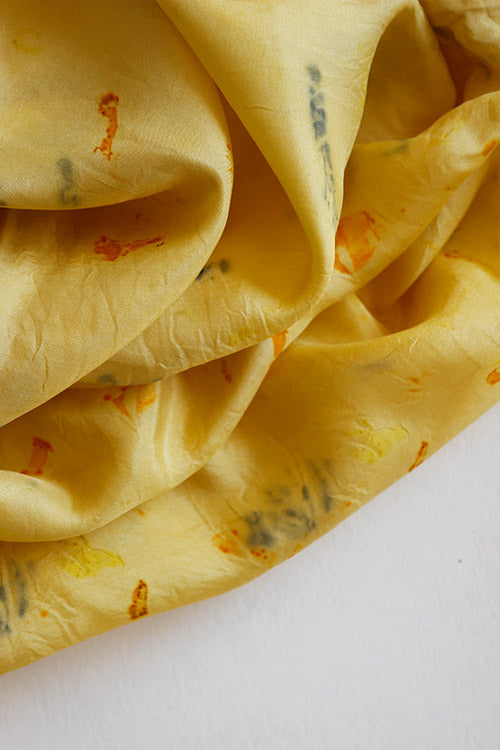 Mulya "POAL" Eco Printed Habutai Silk Yardage