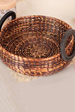 Kadam Haat Handmade Sikki Grass Multipurpose Round Tray