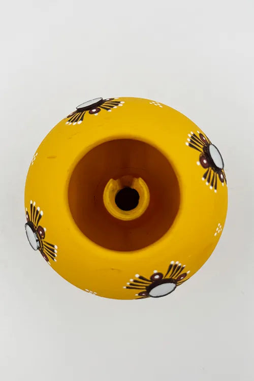 Antarang- Traditional Oil Lamps- Akhand Diyas- Yellow(Set Of 2)