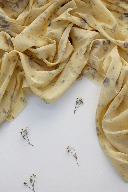 Mulya "MINA" Eco Printed Cotton Silk Yardage
