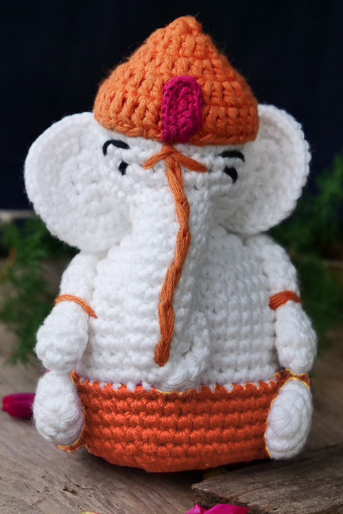 Himalayan Blooms Hand Made Crochet Soft Toys - Ganesha