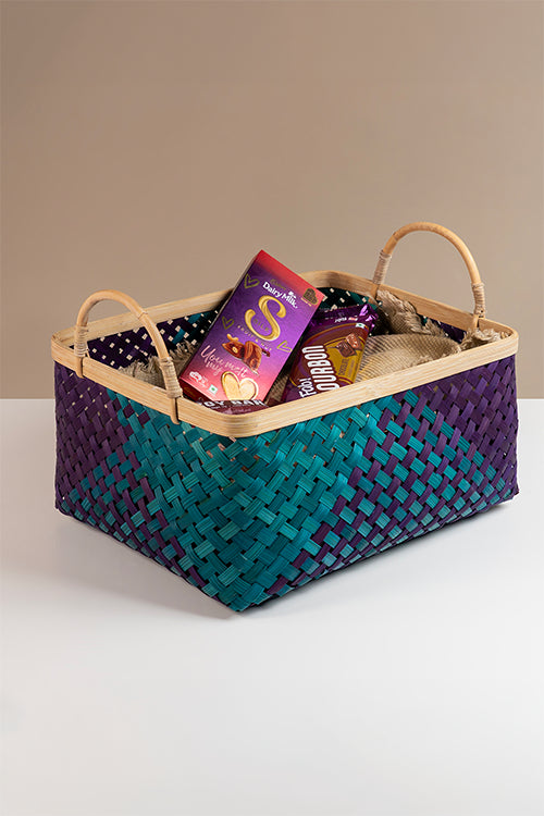 Greenkraftneelaya Handcrafted Bamboo Basket - Medium