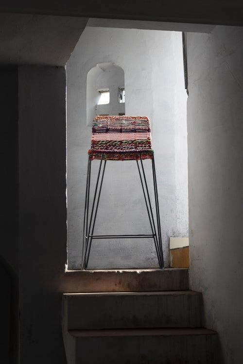 Textile Stool Sirohi Seher Textile Waste Bar Stool – Okhaistore