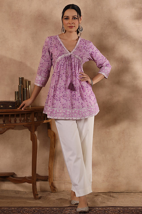 Shuddhi Pink And Purple Top