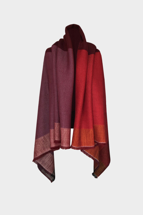 Fifth Origins Versatile Handwoven Cape/ Poncho Infinity Merlot