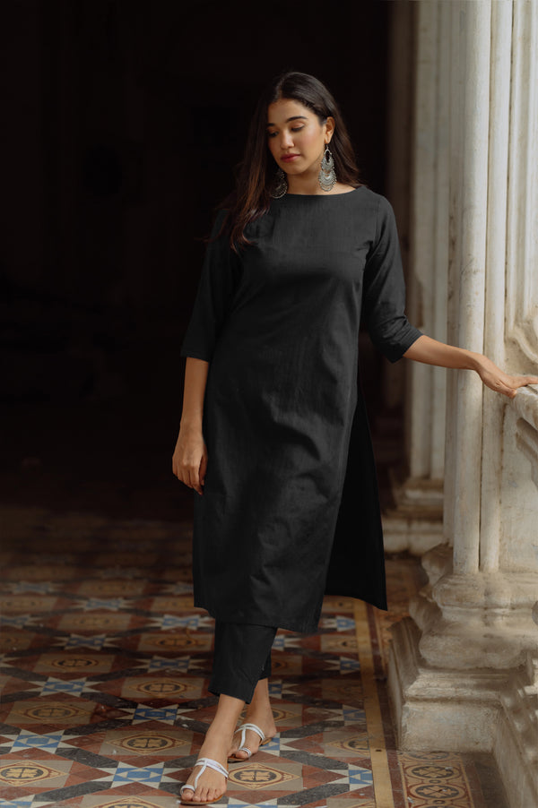 Okhai 'Raven' Pure Cotton Kurta Pant Set