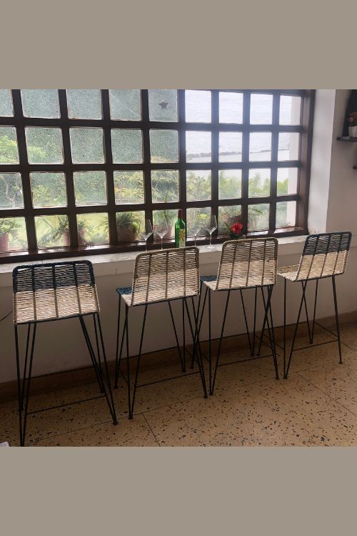 Sirohi Skyline Upcycled Plastic Bar Stool