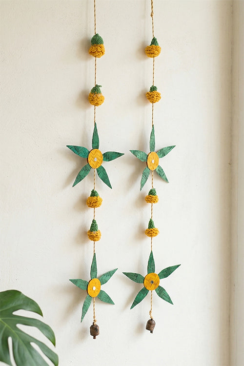 Greenkraft Aam Patta Handcrafted Bamboo Streamer - Set Of 2