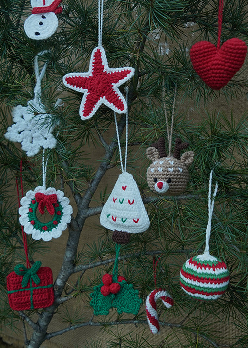 Himalayan Blooms Complete Handmade Christmas Ornament Set of 14 |