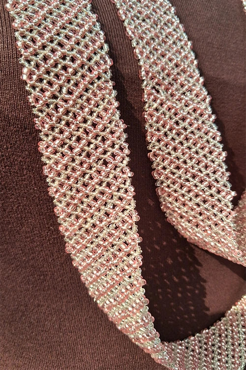 Antarang- Bead Work- Radhika Gulabi Haar [Long Nekpiece]