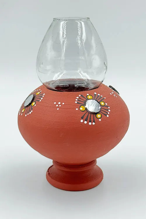 Antarang- Traditional Oil Lamps- Akhand Diyas- Teracotta(Set Of 2)