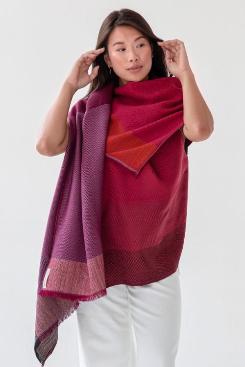 Fifth Origins Versatile Handwoven Cape/ Poncho Infinity Merlot