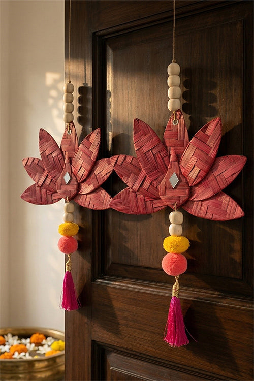 Greenkraft Padma Handcrafted Bamboo Hanging - Set Of 2