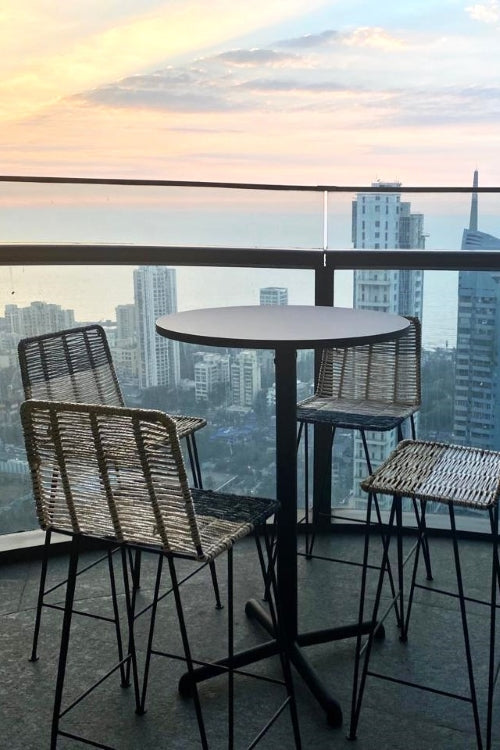 Sirohi Skyline Upcycled Plastic Bar Stool