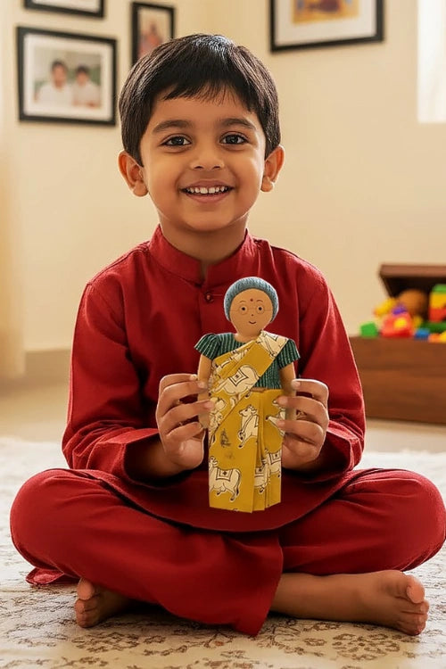 The Good Doll Nilah'S Paati 12 Inch Girl Doll Yellow Saree