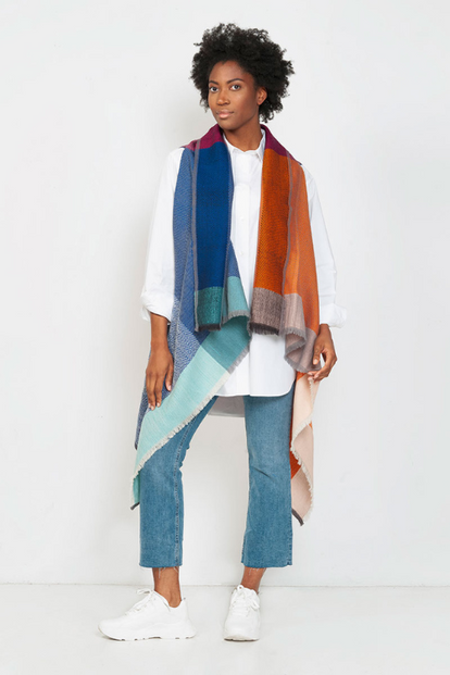 Fifth Origins Versatile Handwoven Cape/ Poncho Infinity Sunrise