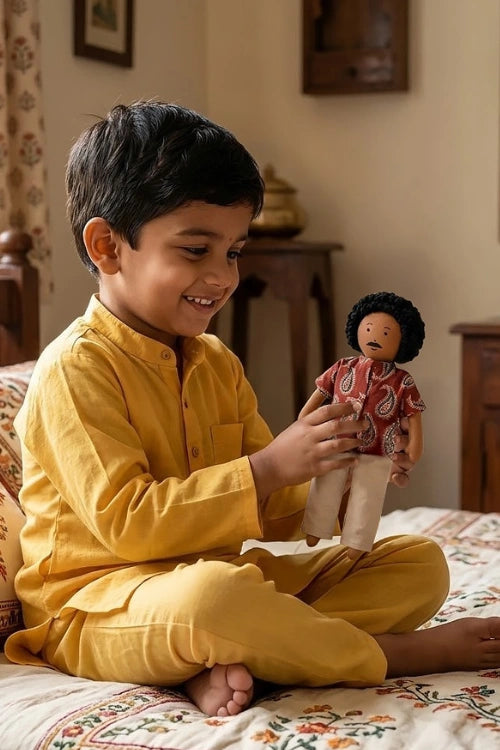 The Good Doll Nilah'S Appa 12 Inch Boy Doll Red Shirt