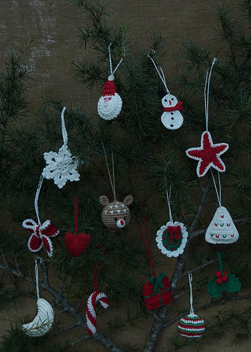 Himalayan Blooms Complete Handmade Christmas Ornament Set of 14 |