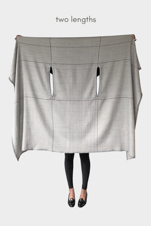 Fifth Origins Versatile Handwoven Cape/ Poncho Infinity Silver