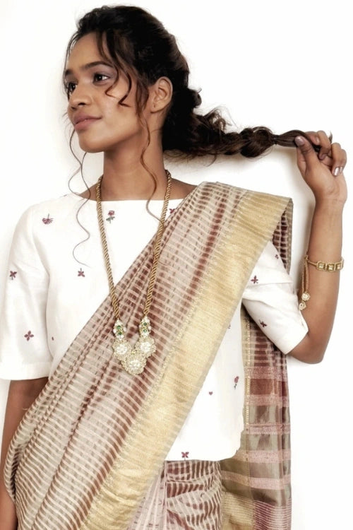 Mayabazaar 'Statement' Handwrapped And Crochet Chameli Necklace