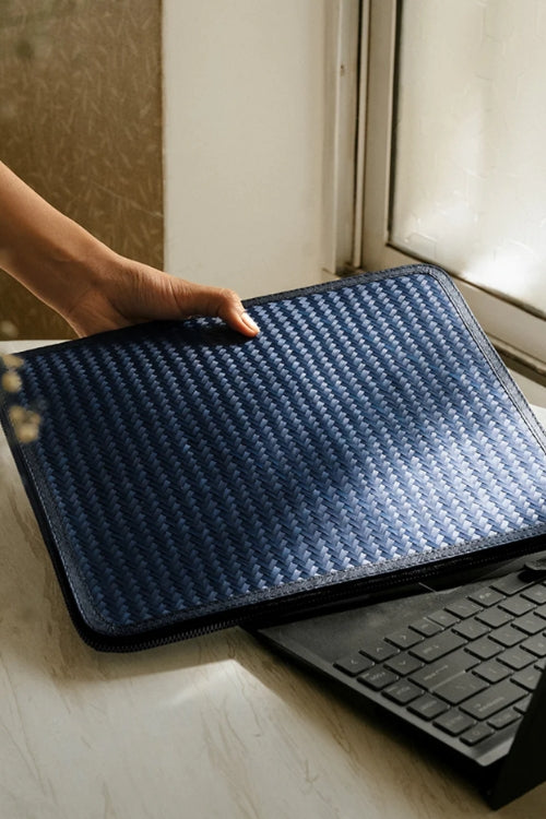 Kadam Haat Handmade Sitalpati Laptop Sleeve  - 13"/16" - Black
