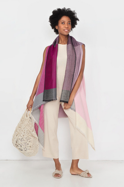 Fifth Origins Versatile Handwoven Cape/ Poncho Infinity Flamingo