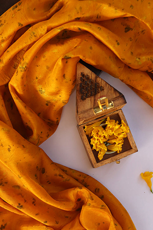 Mulya "Nauranga" Eco Printed Habutai Silk Yardage
