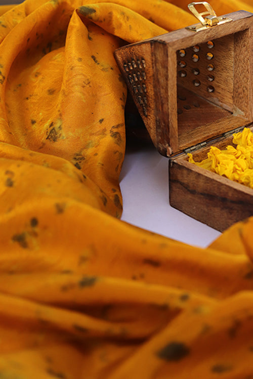 Mulya "Nauranga" Eco Printed Habutai Silk Yardage