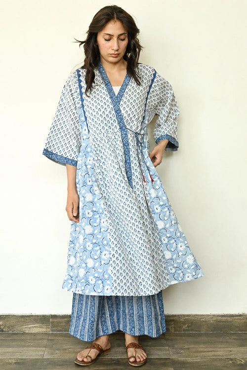 Dharan "Meera Overlay Blue"