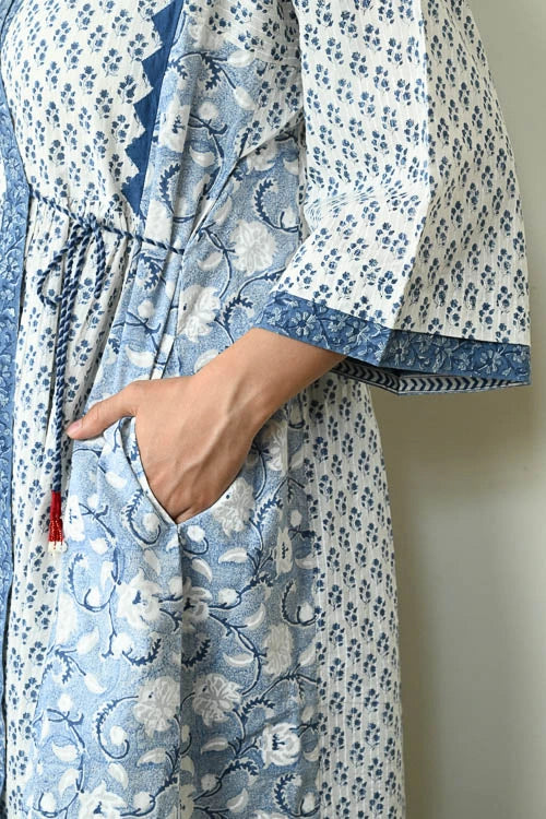 Dharan "Meera Overlay Blue"