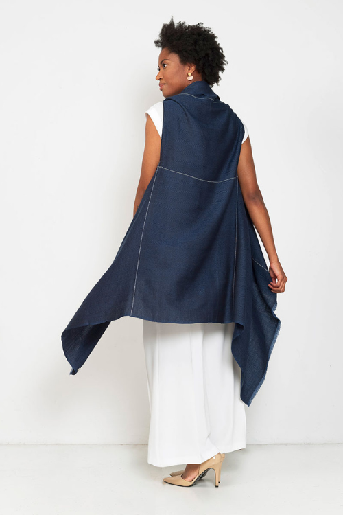 Fifth Origins versatile Handwoven Cape/ Poncho Infinity Sapphire