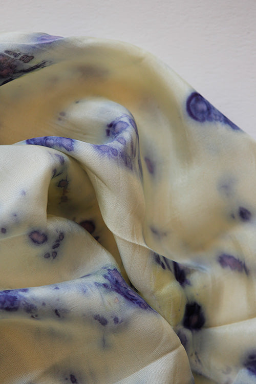 Mulya "FIROZ" Eco Printed Habutai Silk Yardage