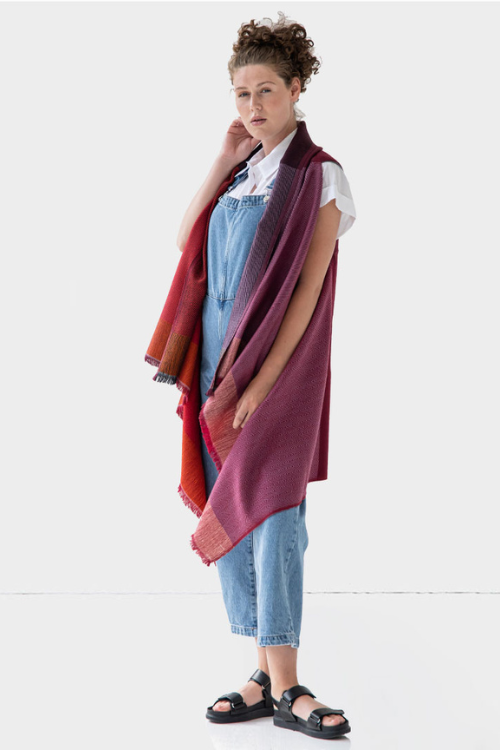 Fifth Origins Versatile Handwoven Cape/ Poncho Infinity Merlot