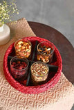 Handmade Sabai Grass Jewellery Box - Red