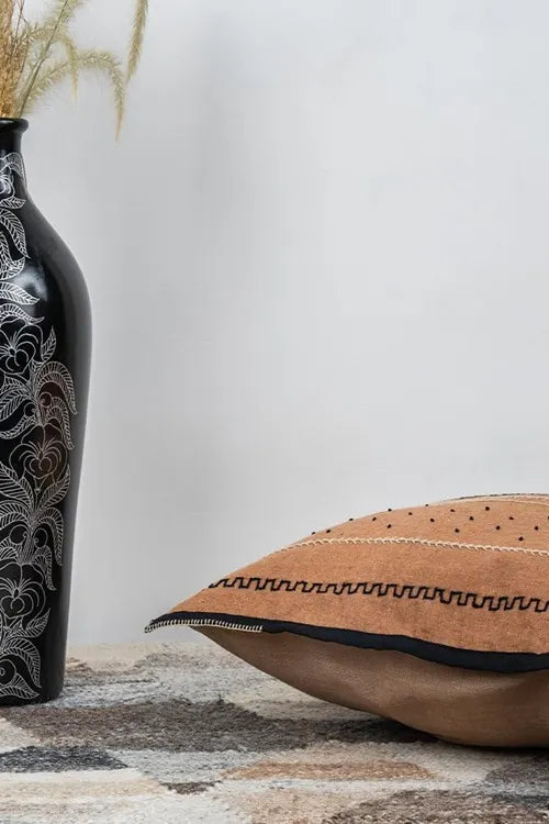 Craftroots Rust Tribal Handworked Cotton Cushion Cover Set Of 2