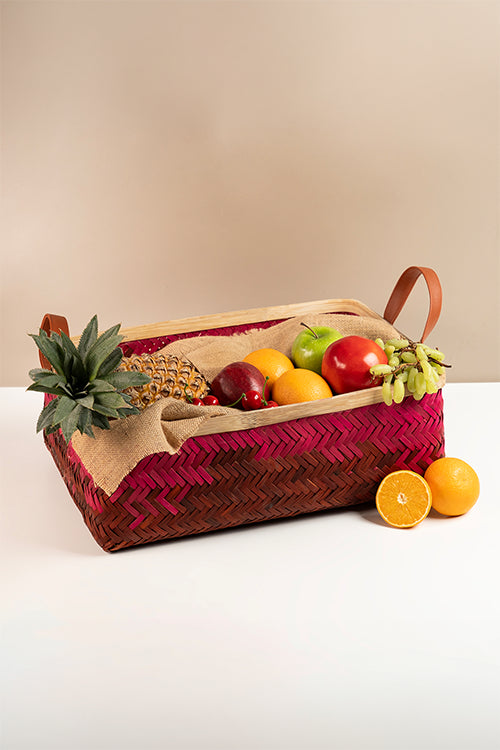Greenkraftblush Handcrafted Bamboo Tray - Set Of 2