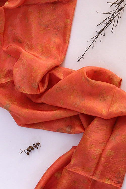 Mulya "Kumudh" Eco Printed Habutai Silk Yardage