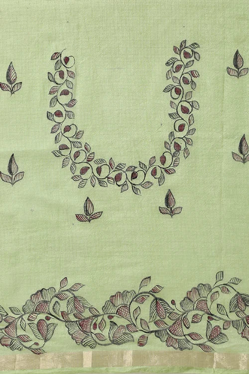 Diorama Designs "Kamalika" Handpainted Pure Kota Silk Saree