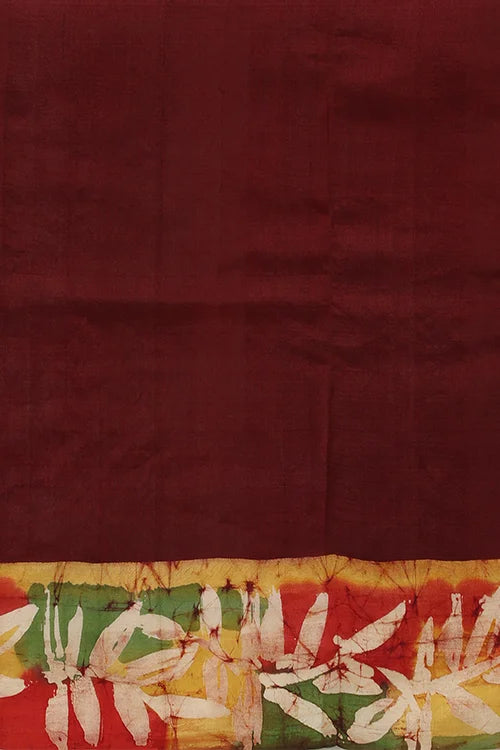 GC 'Folklore' Handwoven Hand Batik Pure Silk with SilkMark Saree