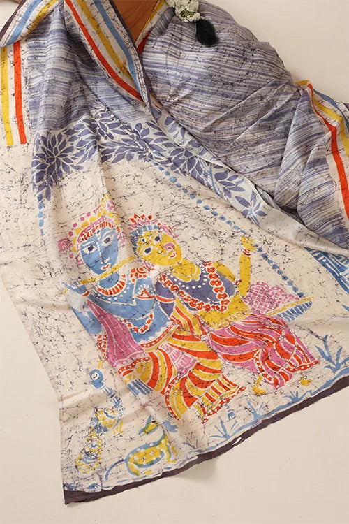 GC 'Radhe' Handwoven Hand Batik Pure Silk with SilkMark Saree
