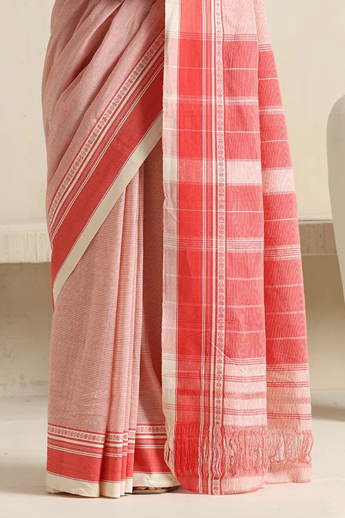 Punarjeevana Peach Body Off White Border Reversible Anne Hejje