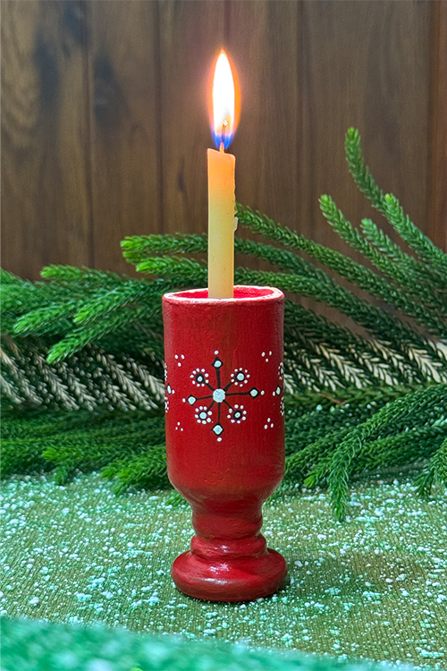 Antarang- Terracotta-Red Multifunctional Candle/Flower Holder